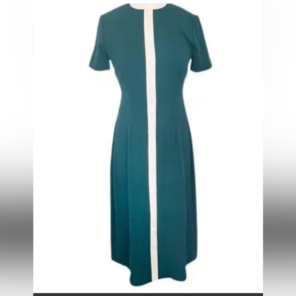 Tuckernuck Teal and White Midi Dress
